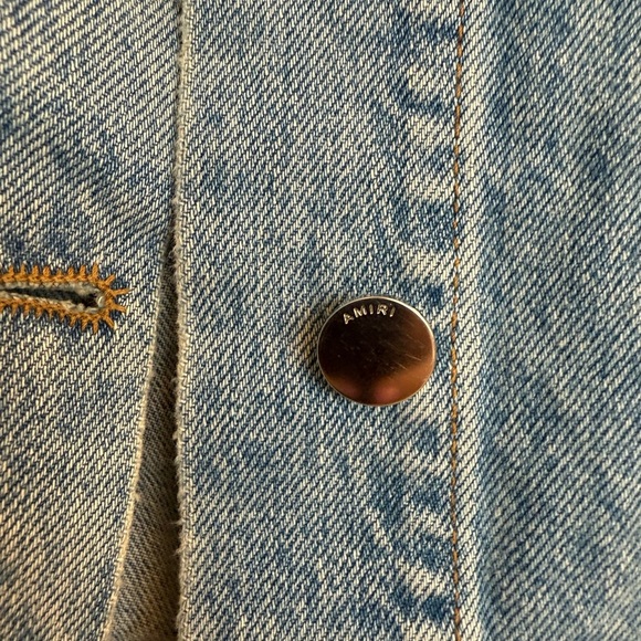 AMIRI S EUC Blue Jean Jacket Timeless Trucker Style - Picture 4 of 16